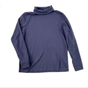 L. L. Bean Blue Knit Top W/ Turtle Neck Medium